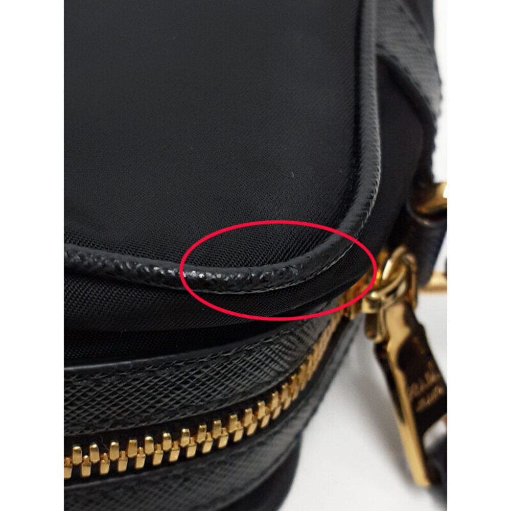 Prada Tessuto Crossbody messenger bag saffiano leather Black - Picture 4 of 9